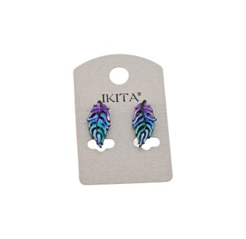 Boucles d'oreilles plume dégradé de chez Ikita