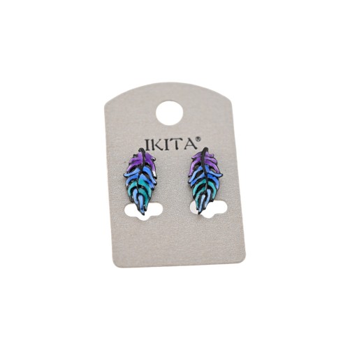 Boucles d'oreilles plume dégradé de chez Ikita