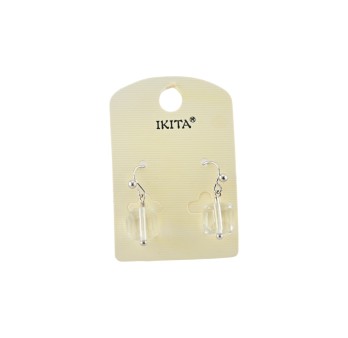 Boucles d'oreilles cubes transparents de chez Ikita