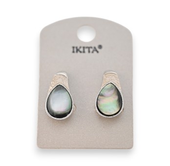 Boucles d'oreilles Nacre Argentées Ikita