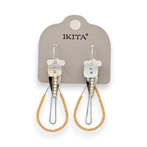 Boucles d'oreilles bohèmes Ikita goutte perles