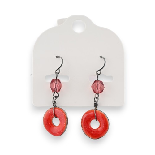Boucles d'Oreilles Médaillon Bicolore Ikita