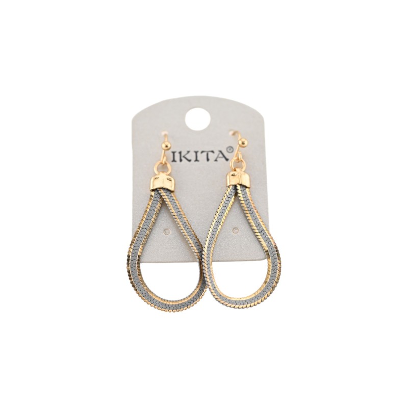 Boucles d'Oreilles Goutte Bicolores Ikita