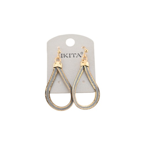 Boucles d'Oreilles Goutte Bicolores Ikita