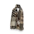 Foulard Patchwork Élégance Automnale marron