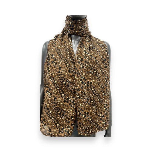 Foulard Étoiles Célestes marron