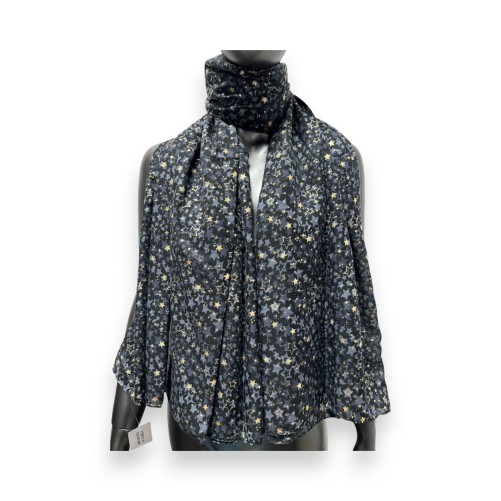 Foulard Étoilé Noir et Doré