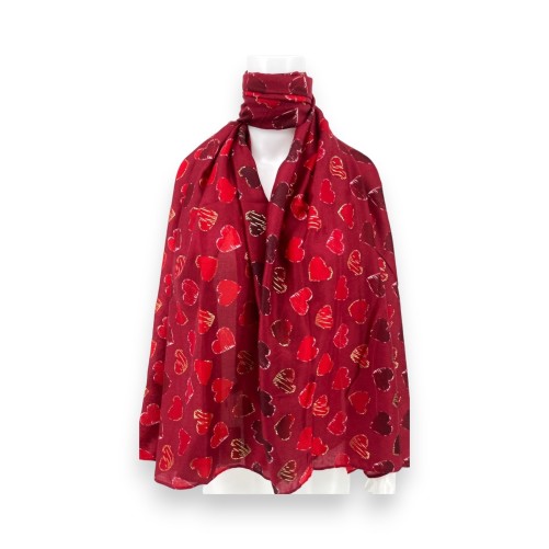 Foulard Coeur Rouge Passion