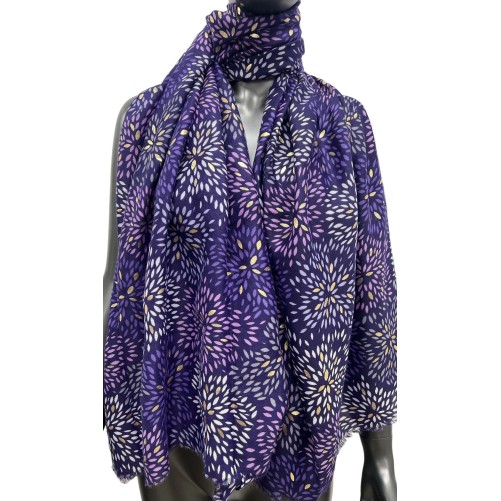 Foulard Violet Abstrait