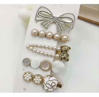 Set de 5 barrettes à cheveux fantaisie