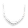 Collier Semi-Rigide Argenté Martelé de chez Ikita
