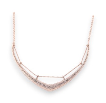 Collier Ikita cuivré Rosé Martelé