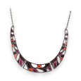 Collier semi-rigide mosaïque Ikita orange