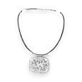 Collier Argenté Ikita Câble Noir