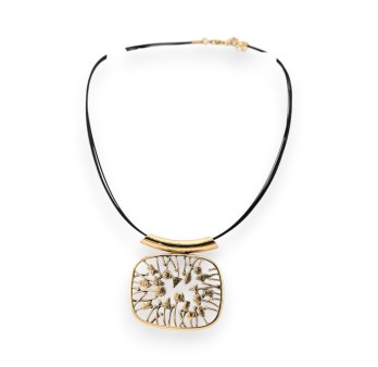 Collier pendentif doré design IKITA