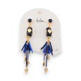 Boucles d'oreilles bohèmes bleues de chez Bohm