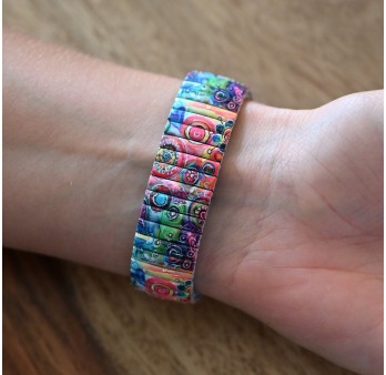 Montre femme élastique multicolore Ernest E64001