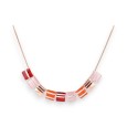 Collier cuivré rosé fantaisie carré de chez IKITA