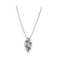 Collier Floral Fantaisie Ikita Gris et Noir