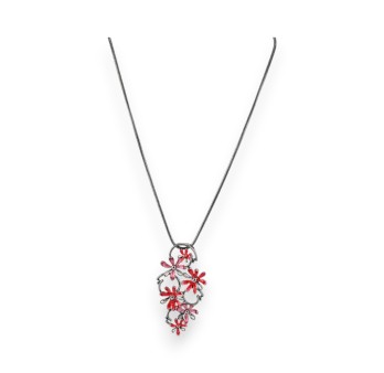 Collier Fantaisie Floral Rouge Ikita