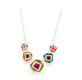 Collier fantaisie géométrique Ikita multicolore