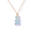 Collier bonbon doudou bleu ciel translucide