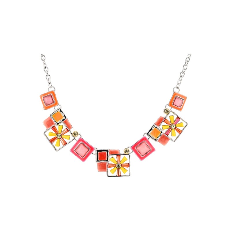 Collier géométrique floral Ikita