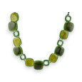 Collier Fantaisie Carré nuances Kaki de chez Ikita