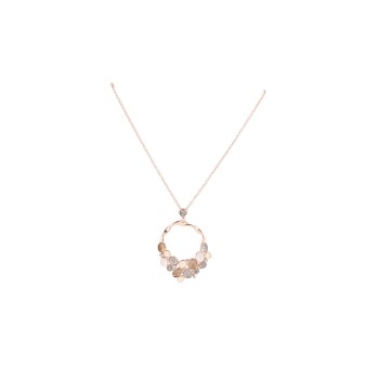 Collier Fantaisie Médaillon Alvéoles dorées de chez Ikita