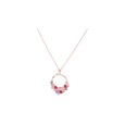 Collier Médaillon Circulaire Alvéolé Rose Doré Ikita