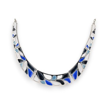 Collier semi-rigide Mosaïque Bleue de chez Ikita