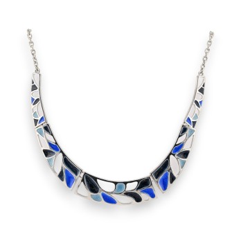 Collier semi-rigide Mosaïque Bleue de chez Ikita
