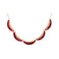 Collier Fantaisie Demi-Lunes Bordeaux de chez Ikita