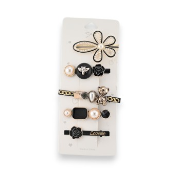 Set de barrettes à cheveux fantaisie et tendance