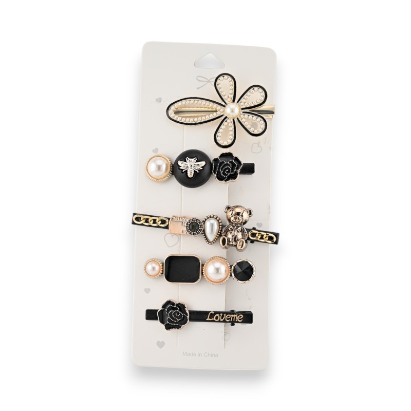 Set de barrettes à cheveux fantaisie et tendance