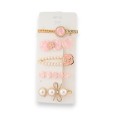Ensemble de barrettes à cheveux rose et doré