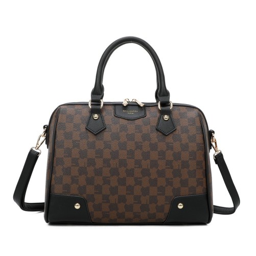 Sac à main rigide damier élégant