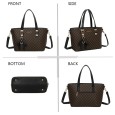 Sac à main rigide élégant en simili cuir marron et noir