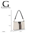 Sac à main rigide Elegance Urbaine beige