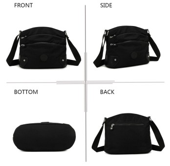 Sac bandoulière Gallantry noir multi-poches