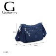 Sac Bandoulière Gallantry tissu bleu marine Multifacette