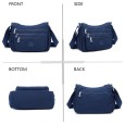 Sac Bandoulière Gallantry tissu bleu marine Multifacette