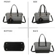 Sac à main rigide Gallantry Paris noir et gris