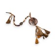Collier sautoir bohème marron