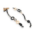 Collier sautoir noir et doré Mat élégant