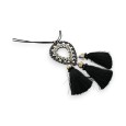 Collier sautoir bohème à pompons