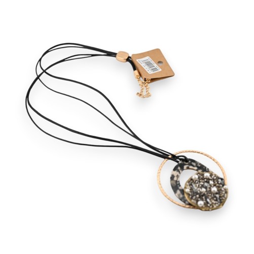 Collier fantaisie géométrique long