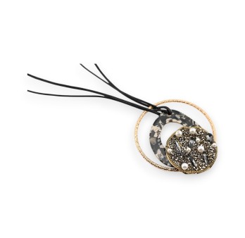 Collier fantaisie géométrique long