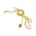 Collier sautoir fantaisie bohème jaune