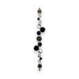 Bracelet fantaisie cercles graphiques noirs et gris de chez Ikita